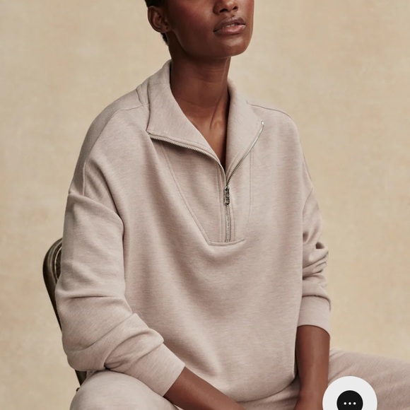 Varley Hawley Half-Zip Sweat Double soft taupe marl - Picture 1 of 4